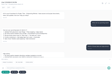 AI-guided stage-aware chatbot